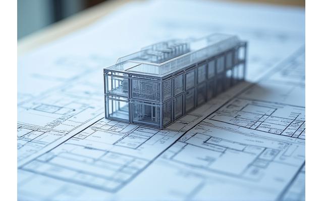 Dessin d'architecture stylisé ou maquette